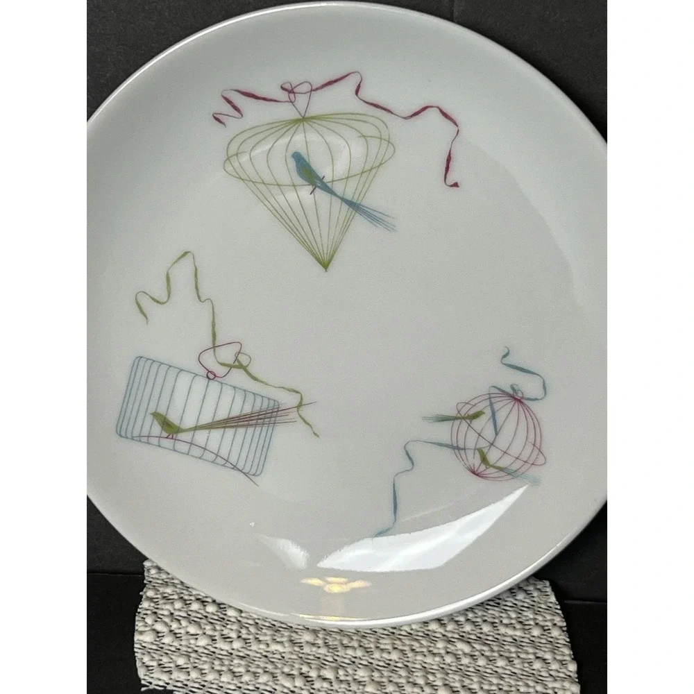 Vtg‎ MCM Rosenthal Continental China Raymond Loewy BIRD CAGE Desert Plate 6 Inch